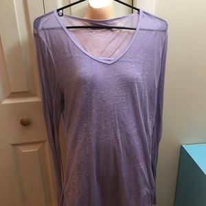 Long sleeve sheer t-shirt